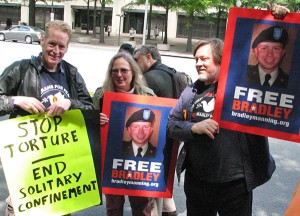 Bradley Manning supporters join Occupy DOJ protest 4/24/12, Washington DC