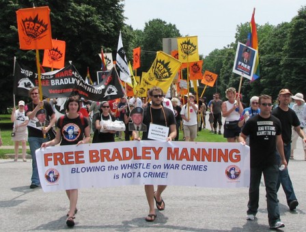 Join us at Fort Meade in support of Bradley Manning. By the time his court martial begins in June, he will have spent more then 3 years in prison. All for having done the right thing, for having exposed war crimes! 