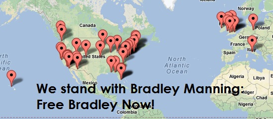 Events are planned worldwide for this weekend in support of army whistle-blower Bradley Manning. The following week a judge may rule on whether to dismiss Bradley's charges due to speedy trial violations