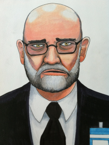 Prof. Yochai Benkler (drawn by Clark Stoeckley -- click for his book info)